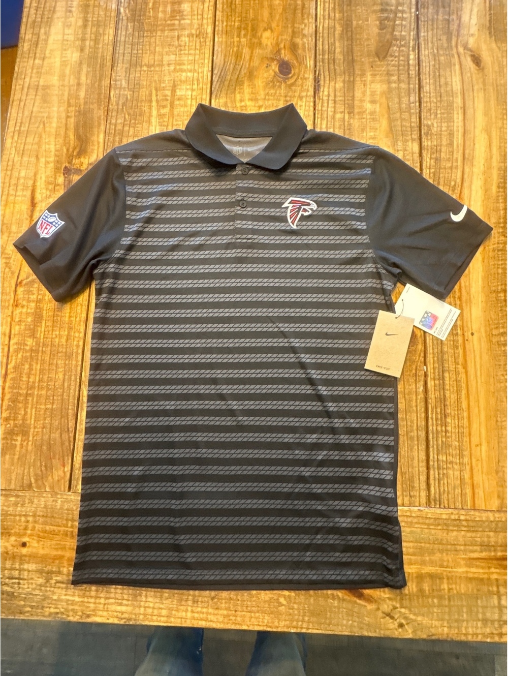 New Nike NFL Atlanta Falcons Football Dri-FIT Polo Shirt Mens Size Small